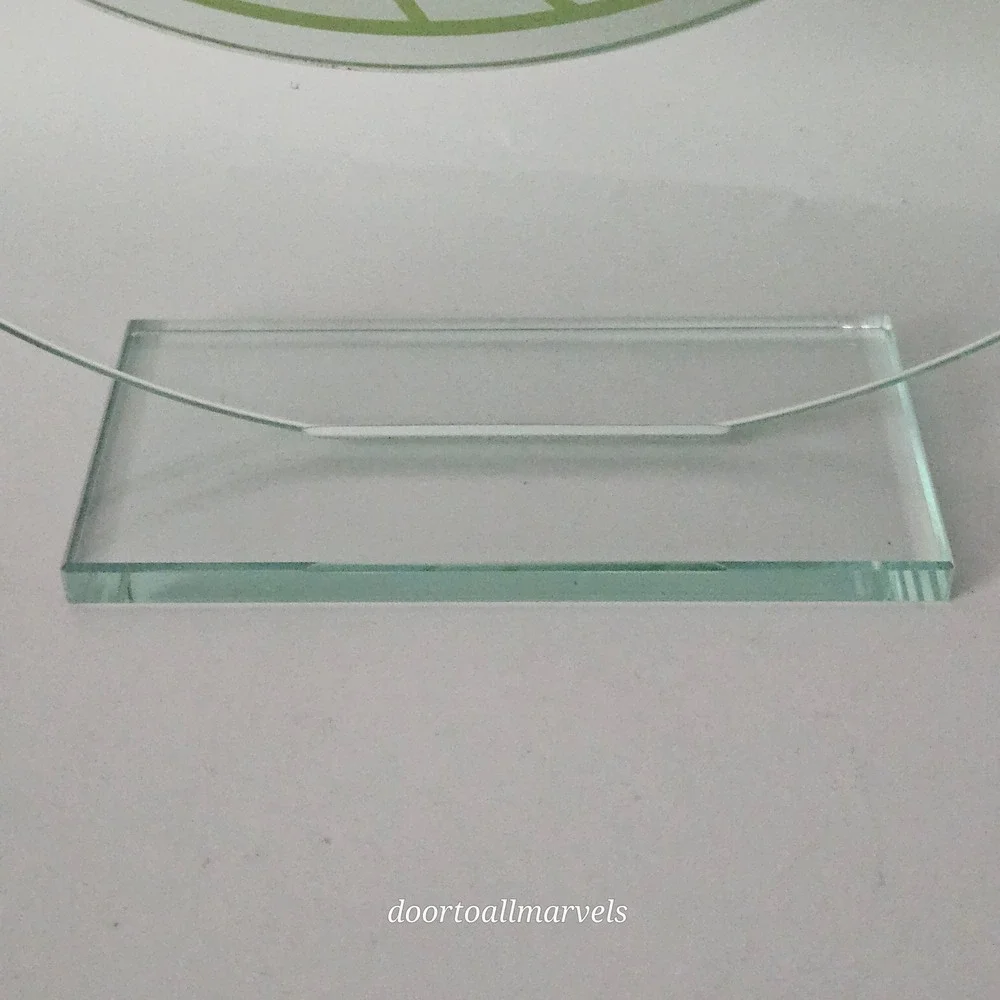 VTG Suspended Art Glass Vase Botanical Allium Floral 10.75